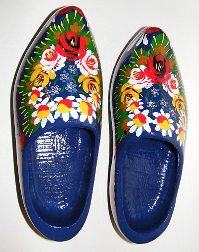 Painted Dutch clogs